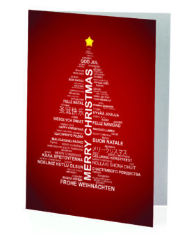 Auguri di Natale multiculturali con il biglietto Albero d'Auguri - Bazar Solidale