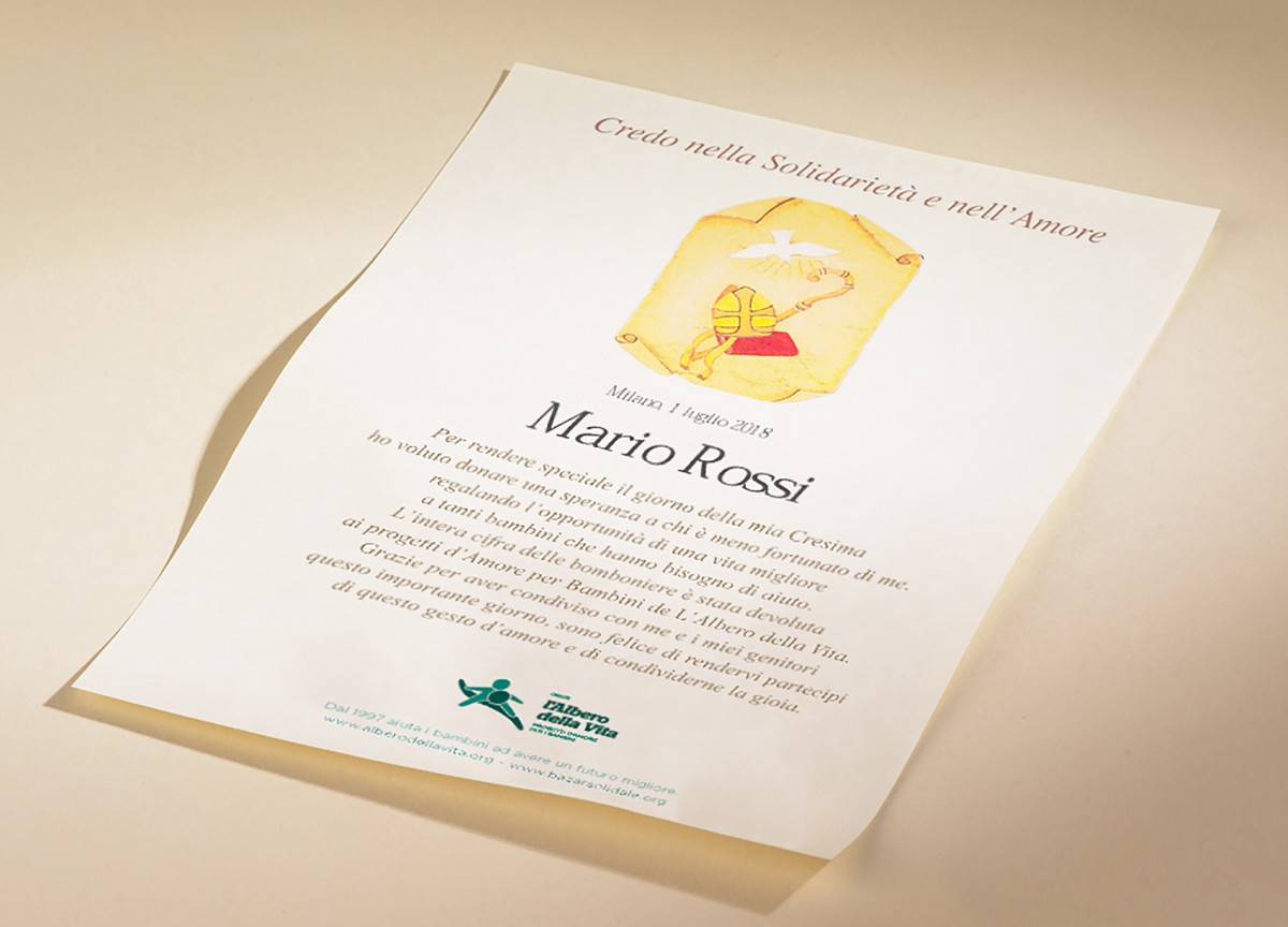 Bomboniera Pergamena Spirito Santo Cresima Pergamena Spirito Santo Cresima