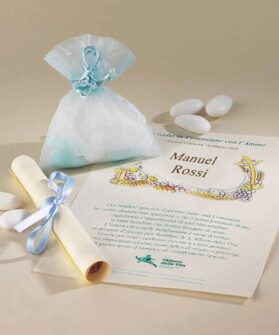 Bomboniera Organza Comunione Bimbo